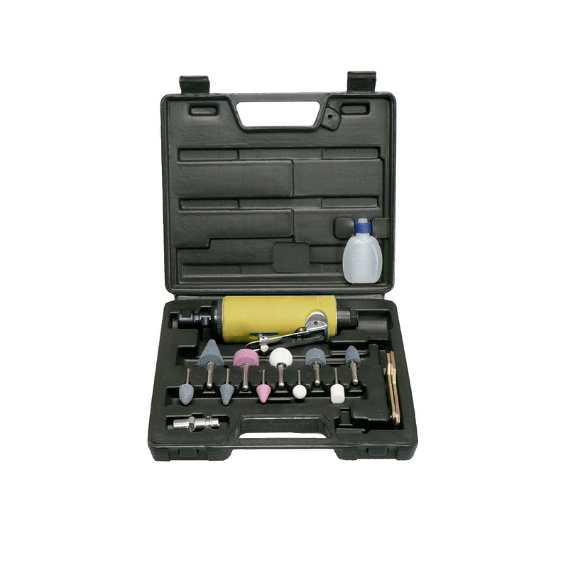 Amoladora Recta Neumatica 1/4" KIT en Maletin "Barovo" *