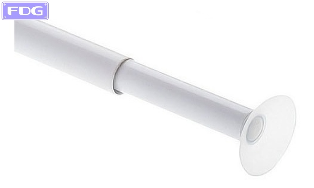Barral Extensible P/ Cortinas De Baño Blanco  1,10 A 2,00 "Extender"