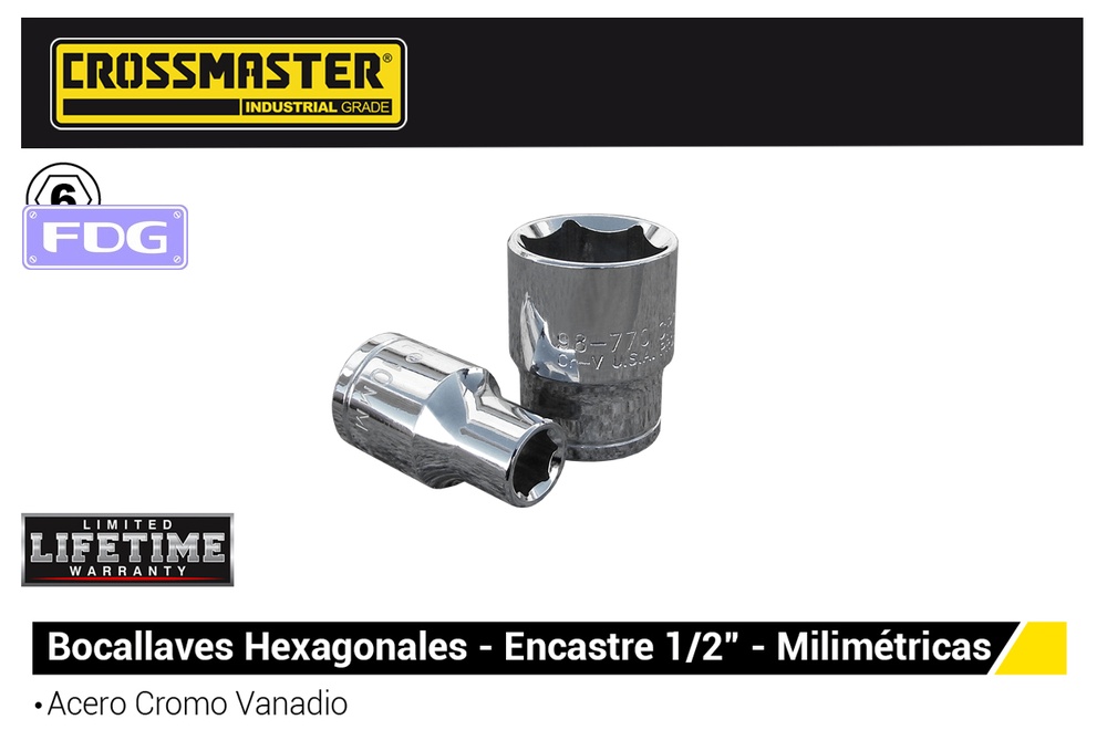 Bocallave CROSS-HEXAG. 1/2x9mm