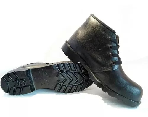 Botin De Cuero Negro c/ Puntera de Acero Nº 43 "Canor"