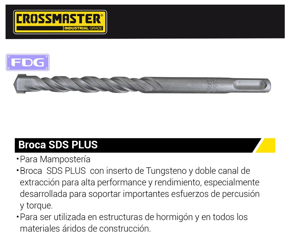 BROCA SDS PLUS CROSSMASTER 6x110mm