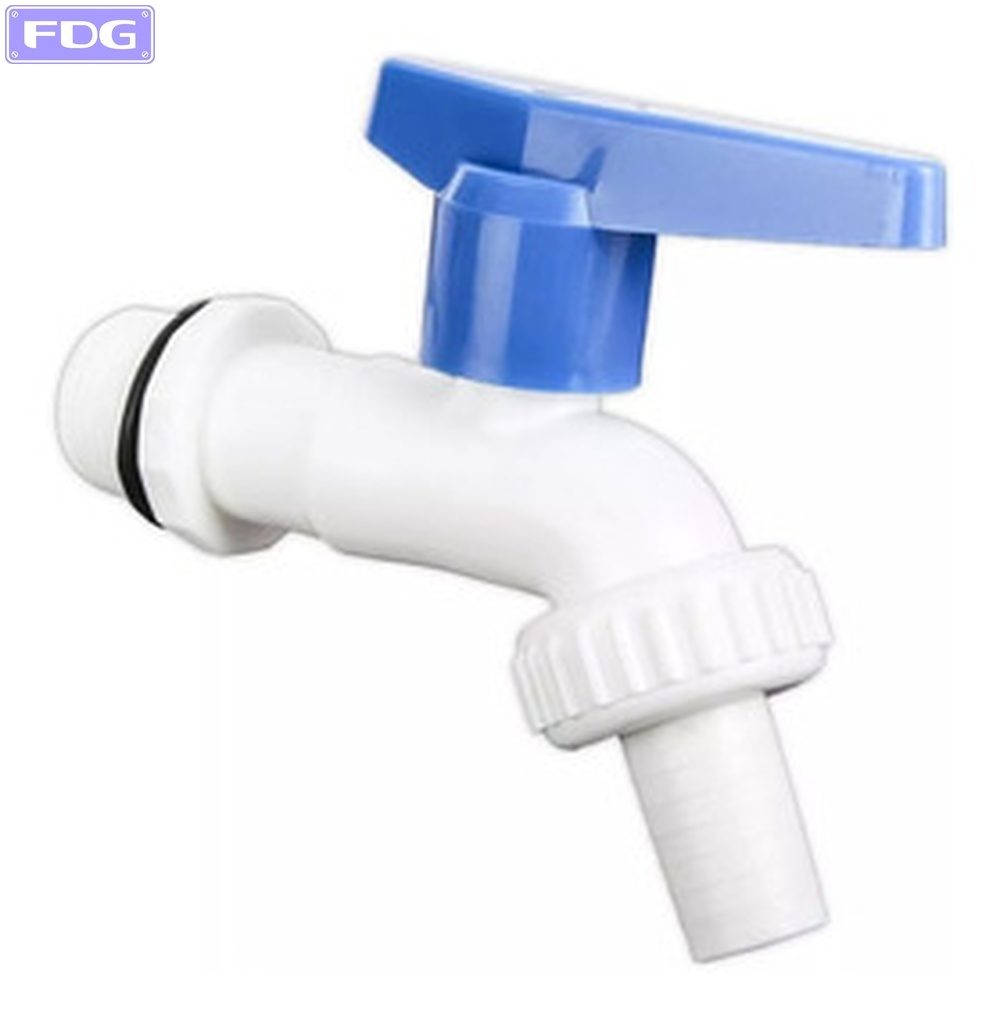 Canilla Esferica de Polipropileno 3/4&quot; con Manija Palanca y Manga &quot;Medio Giro&quot;