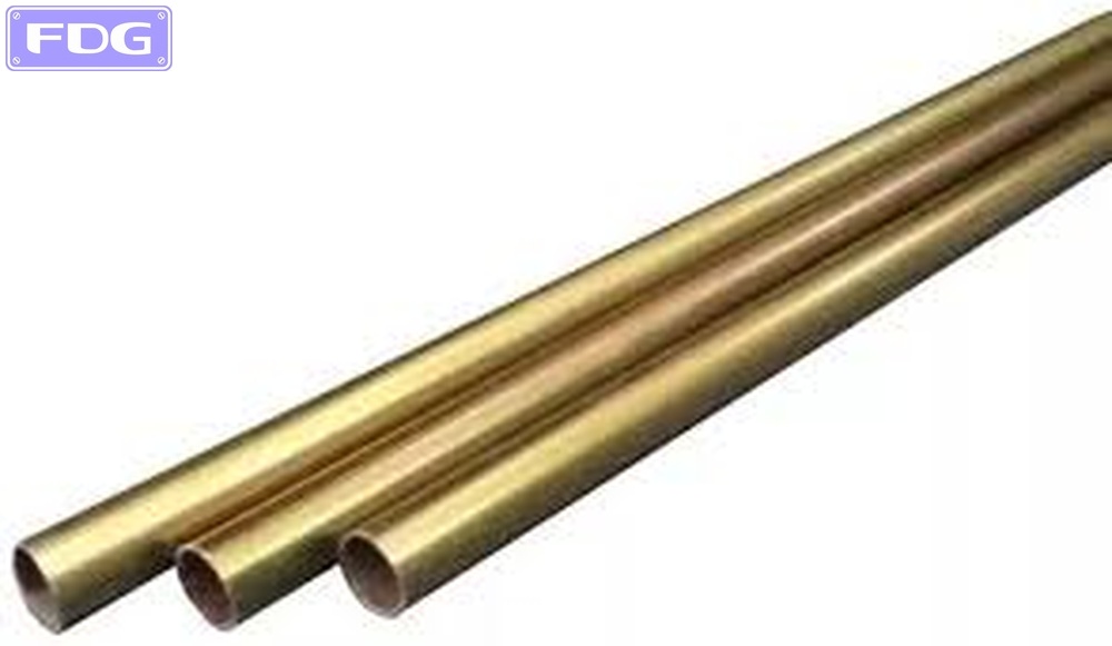 Caño Cortina Hierro Zincado Dorado 5/8&quot; x 4 Mts.