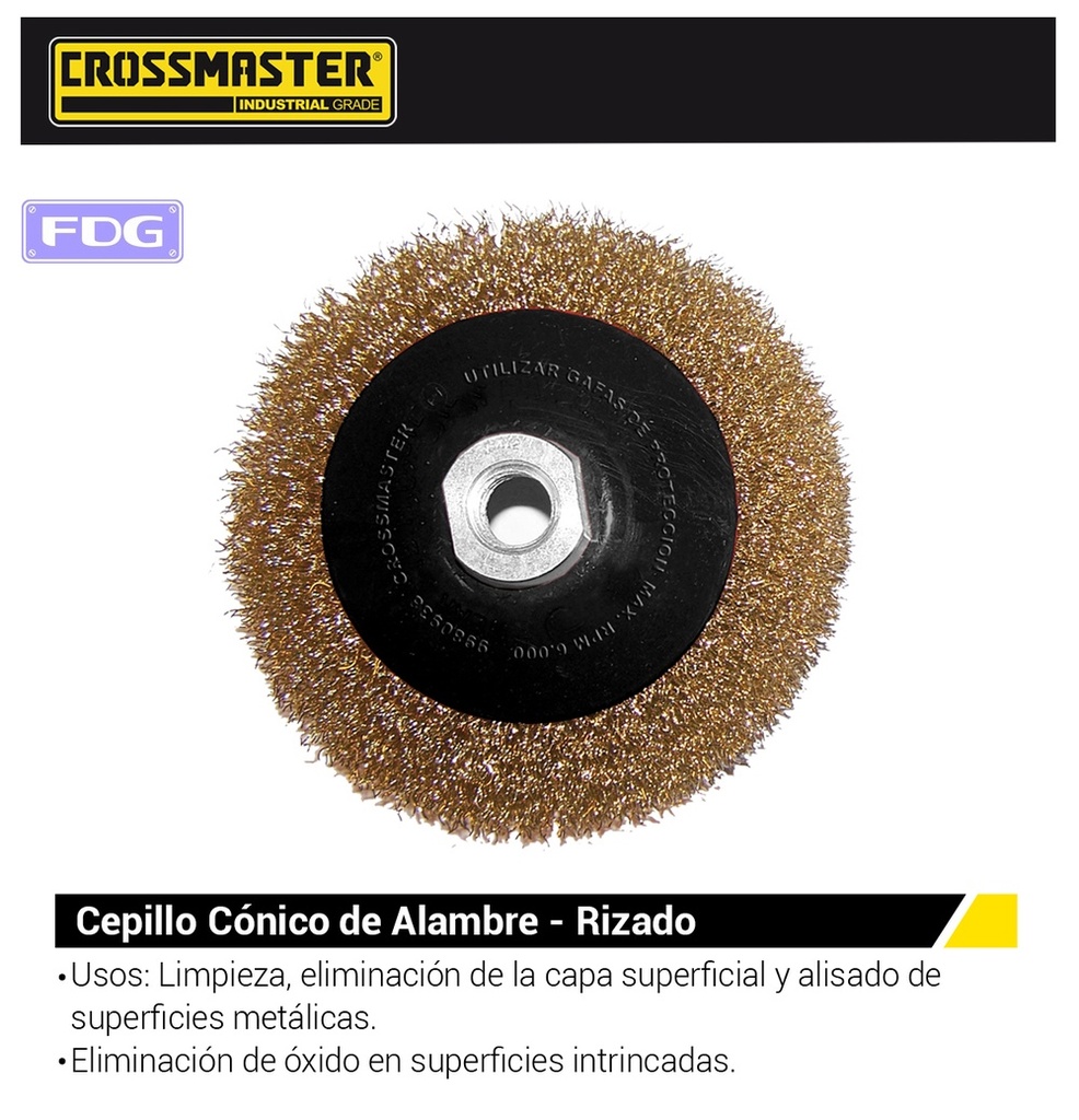 CEPILLO ALAMBRE CONI CROS 100mm riz