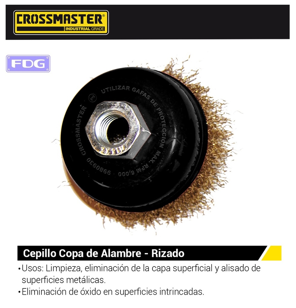 CEPILLO ALAMBRE CROS 75mm riz/bron