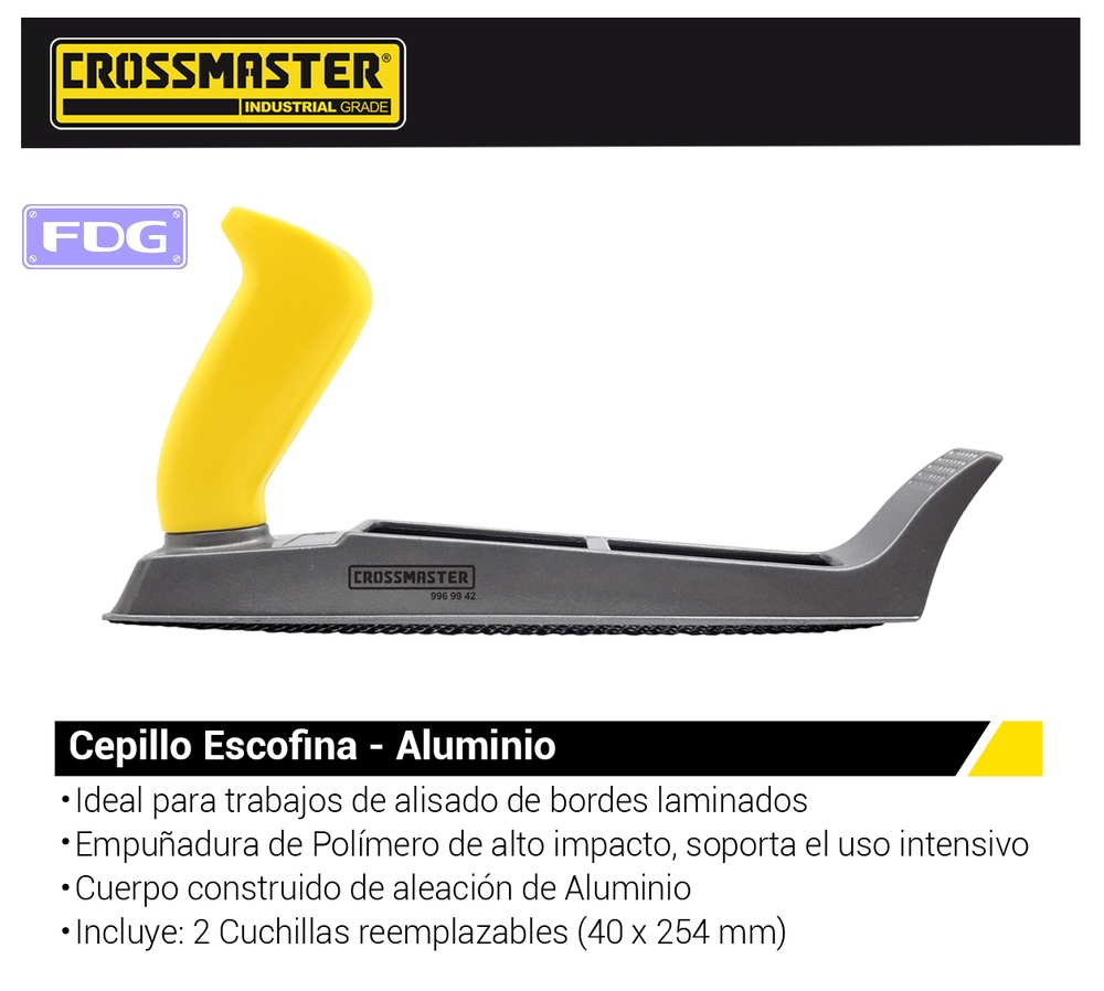 CEPILLO ESCOFINA C. SECO 250X40MM CROSS