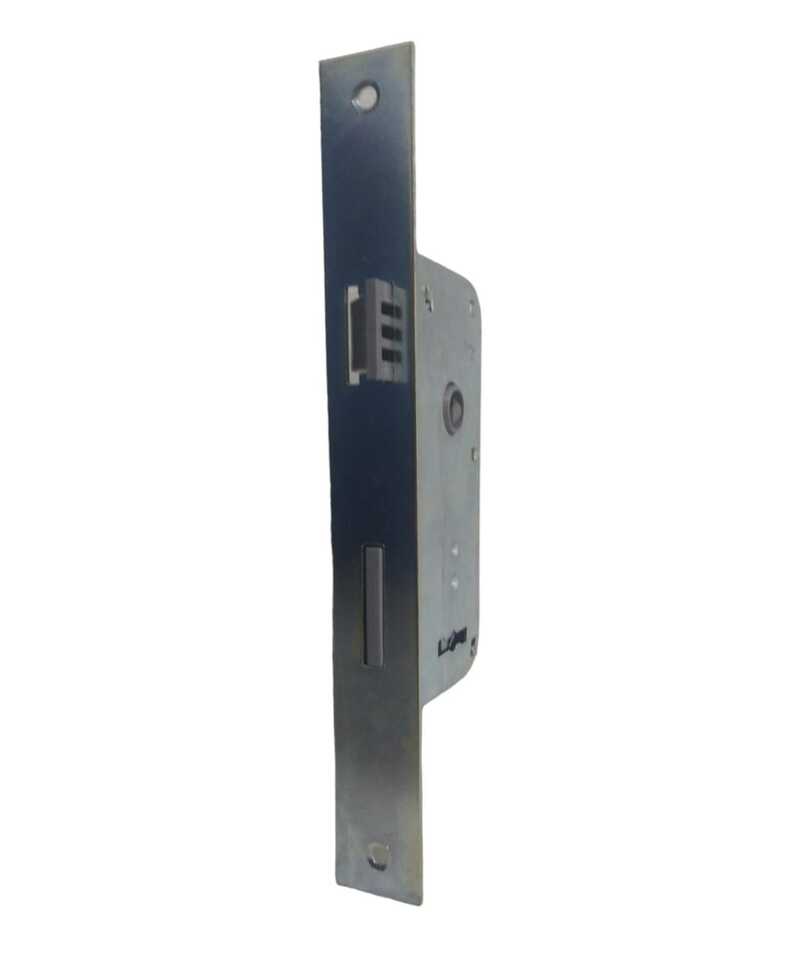 Cerradura Paleta Simple p/Puerta Placa - Eco. Zinc. Frente Ancho &quot;KM&quot;