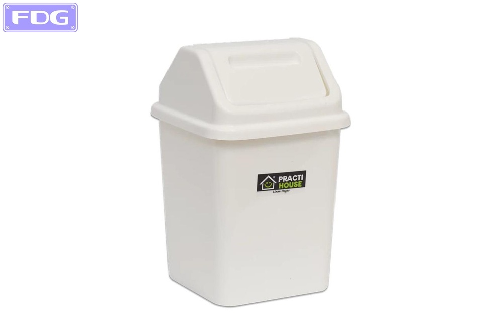 Cesto 4,5 Lts P/Baño Tapa Vaiven (Surtido: Blanco, Negro, Verde Pastel, Violeta Pastel, Amarillo Pastel)