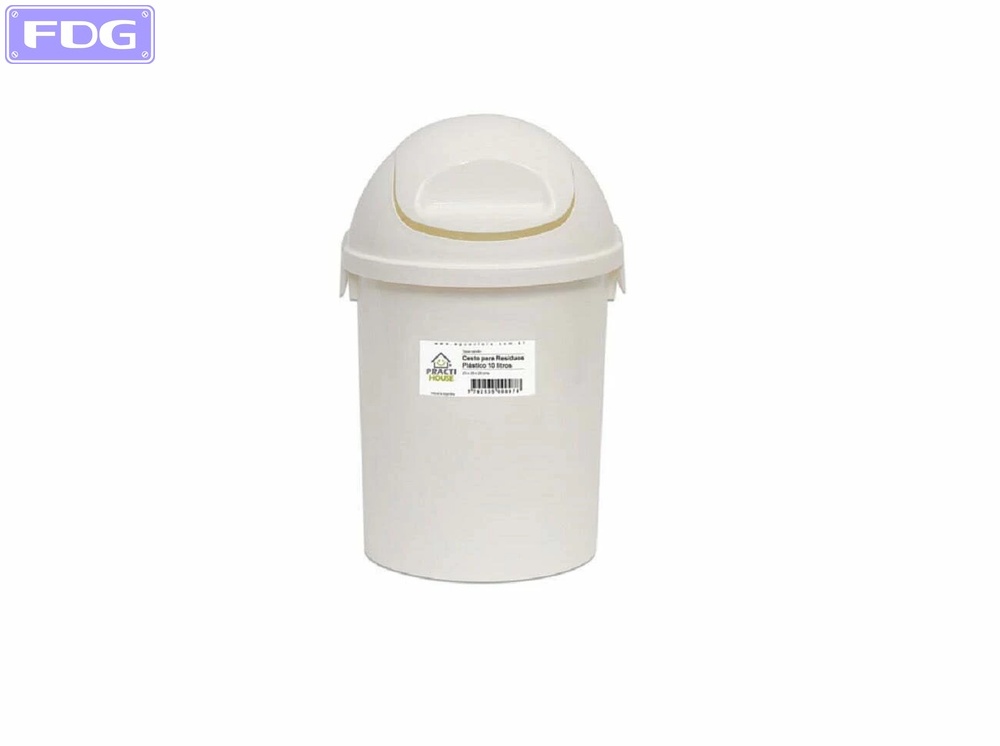 Cesto 10 Lts P/Baño Tapa Vaiven