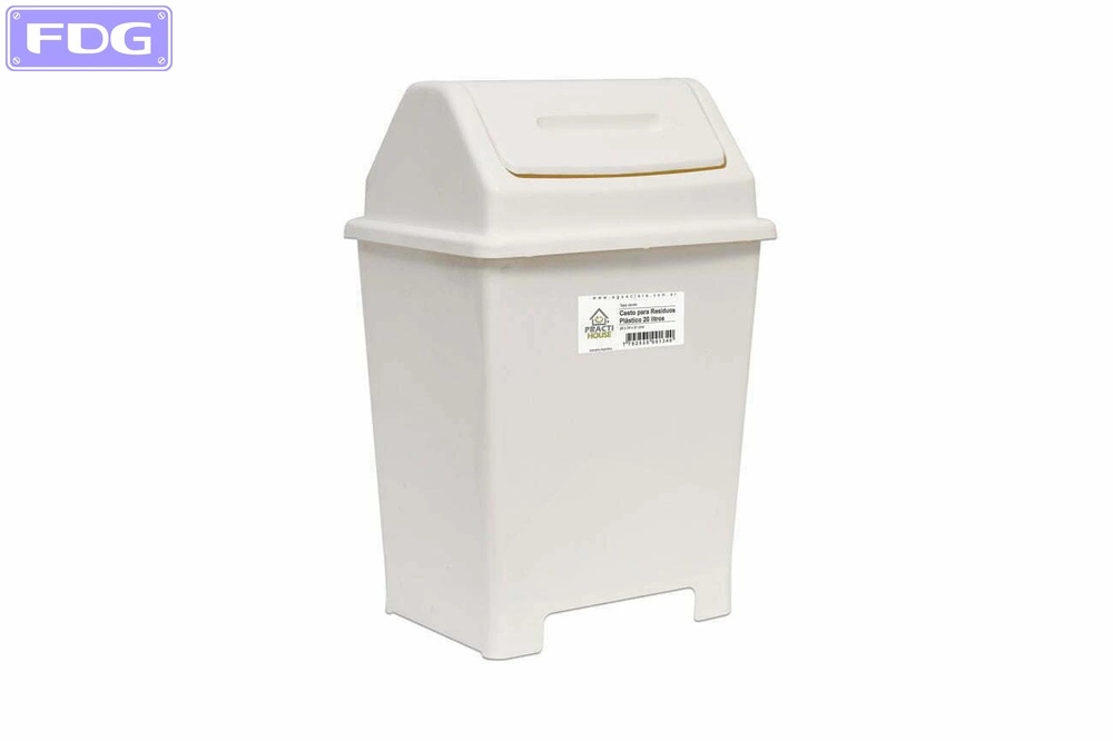 Cesto 20 Lts P/Baño Tapa Vaiven