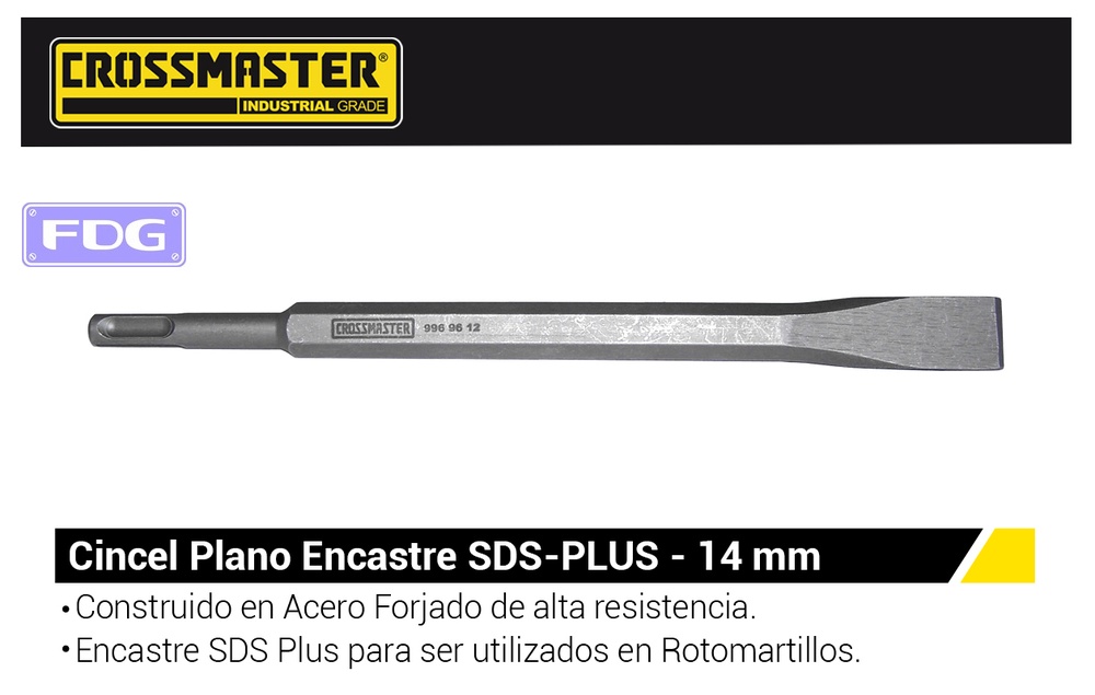 CINCEL PLANO SDS-Plus 250x20mm CROS