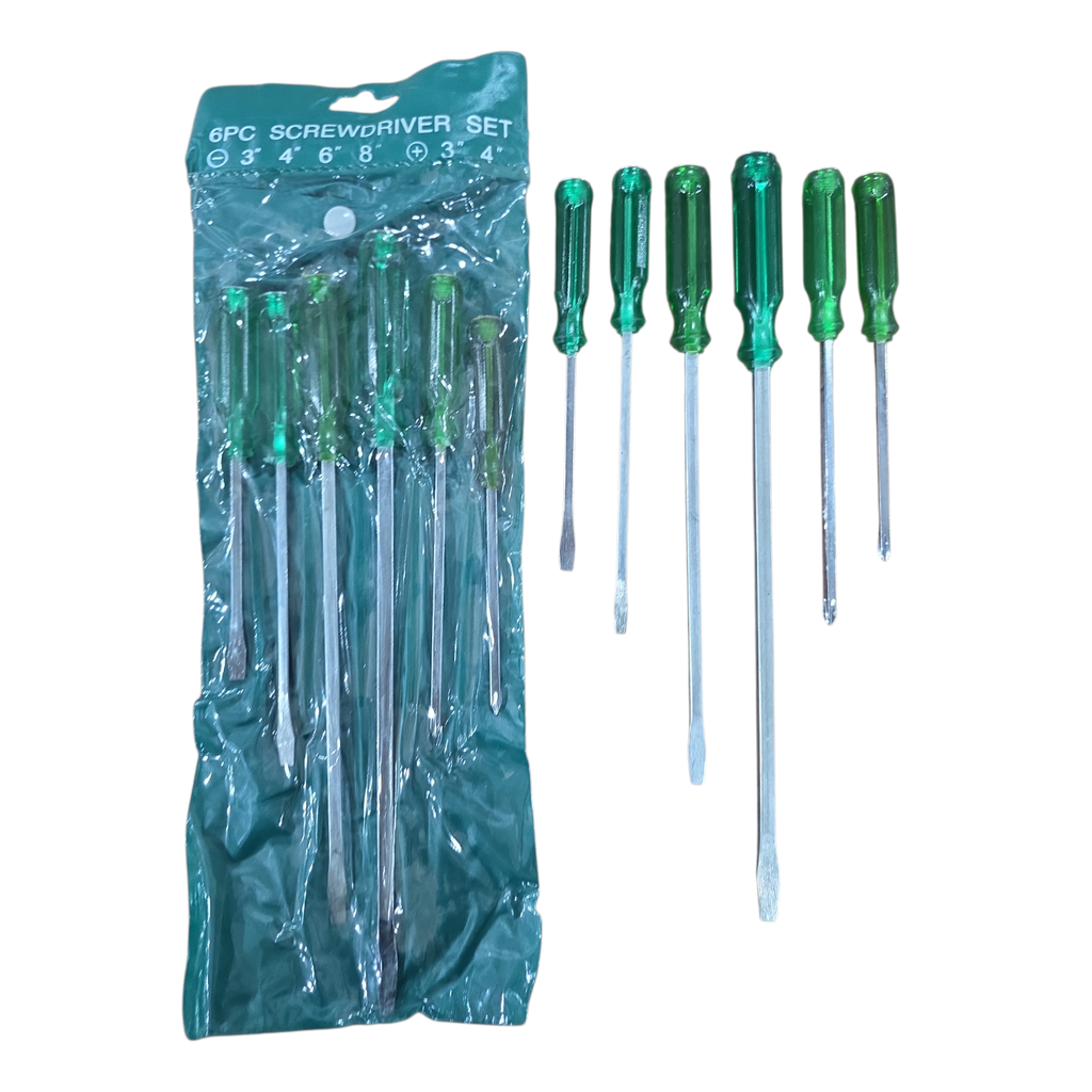 DESTORNILLADOR EN JUEGO X 6 PIEZAS MANGO PASANTE