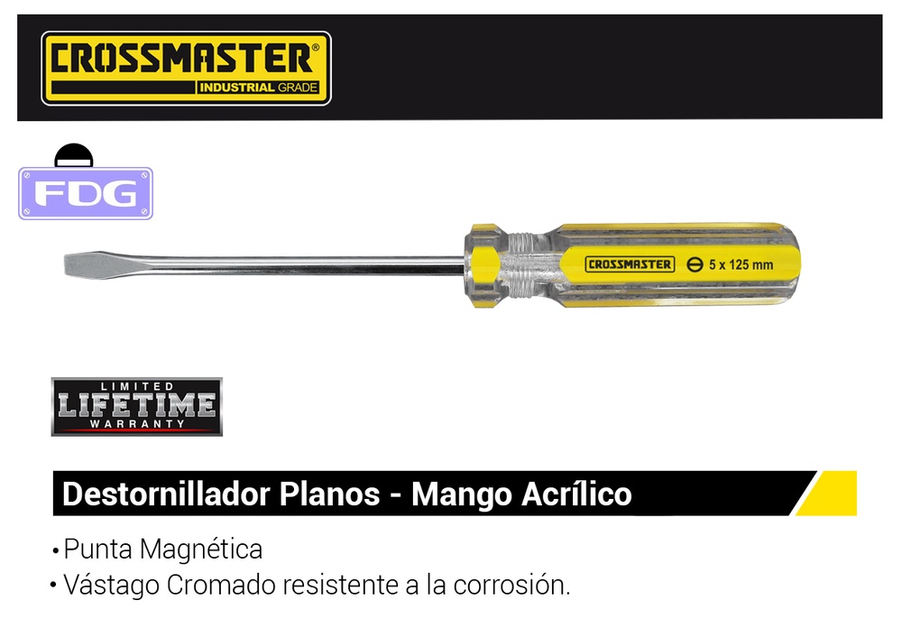 DESTORNILLADOR PLANO Cr.Va 3x50mm CROSS