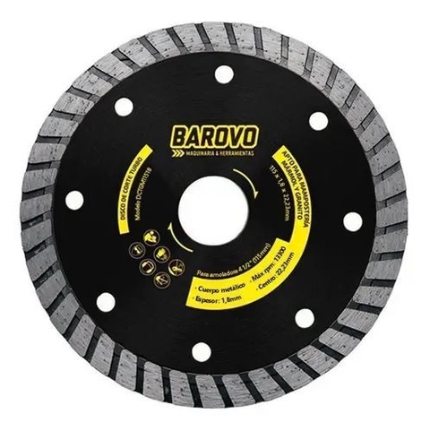 Disco Diamantado turbo 115 mm "Barovo"