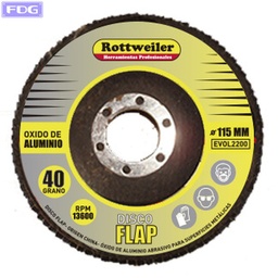 [EVOL2200] Disco FLAP Oxido de Aluminio 115 mm - G: 40 (C X 10 Un.)