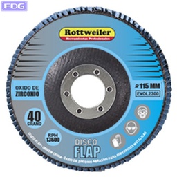 [EVOL2300] Disco FLAP Oxido de Zirconio 115 mm - G: 40 (C X 10 Un.)