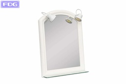 [EN1] Espejo Mod. N1 Blanco C/Luz y Rep. (46 x 65 Cm)