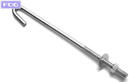 [G4] Gancho 5/16 x 200 Con Tuerca "Vicahi" | Bolsa x 50