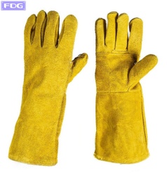 [CD216] Guante Soldador Descarne Negro Forrado "Canor" 