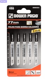 [9999354] Hoja P/Sierra Caladora P/Metal L=77-DED:1,2-5u "Dowen Pagio"