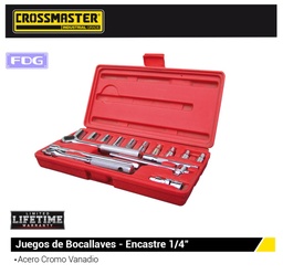 [9949926] BOCALLAVES JUEGO DE 16 Pzs PULG. 1/4" JGO