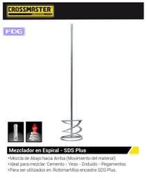 [9932698] MEZCLADOR C. SECO 1200X600XSDS CROSS Mezcla: Abajo - Arriba.