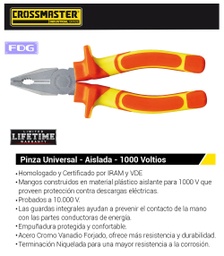 [9969848] PINZA COMUN UNIVERSAL 8" P/1.000V
