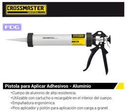 [9936808] PISTOLA ALUM APLICA ADHES 11" CROSS