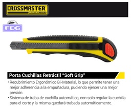 [9932824] Cutter PORTA CUCHILLA 18mmSOFT 5 HOJ CROSS