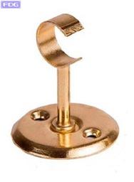 [SOC-21] Soporte Dorado p/Caño Cortina 5/8" Abierto | Bx50