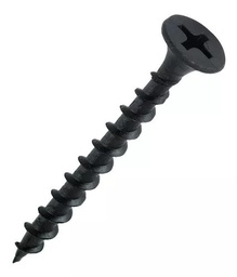 [IMP0450] Tornillo Drywall 6 (3,9 mm.)x2 1/4&quot; - Rosca Madera Autoperfor. Punta Aguja, Fosf. Negro ($ cx2.400 u.)