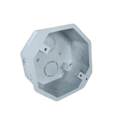 [CPOE] Caja PVC Octogonal para Embutir color Gris Claro