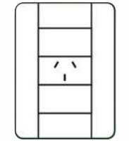 [SE-701] Bastidor Armado c/ 1 Tomacorriente BiNorma &quot;TAAD&quot;