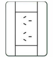 [SE-716] Bastidor Armado c/ 1 Tomacorriente DOBLE BiNorma &quot;TAAD&quot;