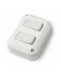 [LE-707] Modulo p/ Exterior 2 Interruptores Blanco &quot;TAAD&quot; *