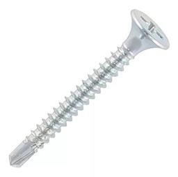 [IMP0334x] Tornillo Drywall Metal Paso Fino Punta Mecha 6 (3.50mm) x 2" (T4) ($ caja x250 u)