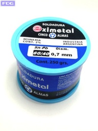 [EC68] Estañolin en Bobina de 1/4 Kg Ø 0,80 mm al 60% "Eximetal" 