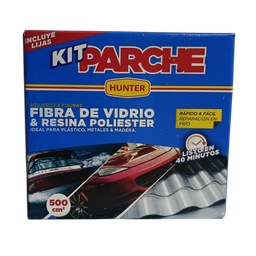 [KIT500] Kit Parche de Reparacion con Fibra de Vidrio y Resina x 500 cc "HUNTER"
