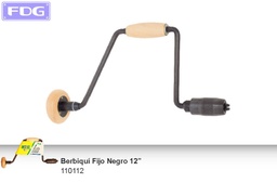 [110112] Berbiqui(Taladro s/c) Fijo Negro 12" |Caja x6 "BYB"