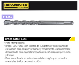 [9981310] BROCA SDS PLUS CROSSMASTER 6x160mm