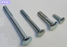 [BB516212] Bulon Cabeza Redonda Cuello Cuadrado Zinc 5/16 x 2 1/2" ($ x 100 u) Con Tuerca