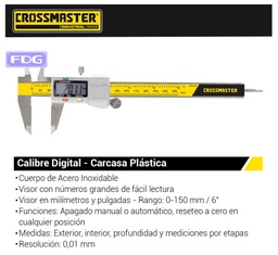 [9936520] CALIBRE DIGITAL-PLAST.0-150mm-CROSS 