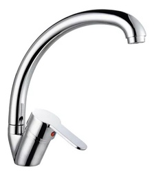 [PREG9011] CANILLA MONOCOMANDO COCINA/MESADA CUELLO CISNE - CIERRE CERAMICO 