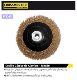 [9980938] CEPILLO ALAMBRE CONI CROS 100mm riz