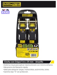 [9980136] CINCHA AMARRE C/CRIQUE 700Kg-2 PCS CROSS